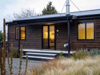 Tourist Rental Black Cabin from Duntroon, Waitaki, Otago